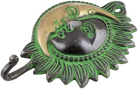 Indian Shelf 3 Piece Antique Wall Hooks for Coats Bags Keys (Sun Moon) by IndianShelf