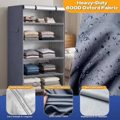 Shelving Cover for Shelving Units, Fits 36"x18"x54" Standing shelf - Image 2