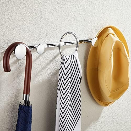 Coat Hooks for Wall Mounted Creative Modern Coat Rack Entryway Storage Hook Metal Row Hooks Hanging Robe & Towel Hooks Brass Polished Chrome Finished - Image 5