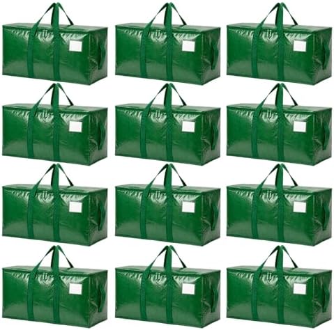 Songrey Extra Large Heavy Duty Moving Bags, 12 Pack, Dark Green by Unknown