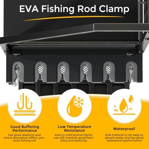 Fishing Rod Holder Organizer with Fabric Drawer & Pegboard - Image 6