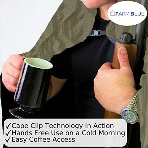 Farm Blue OD Green Army Camping Blanket Tactical Woobie Blanket Poncho Liner - Lightweight, Multifunctional, All Weather Blankets - Camping Gear, Backpacking and More Use - Olive Drab Green - Image 4