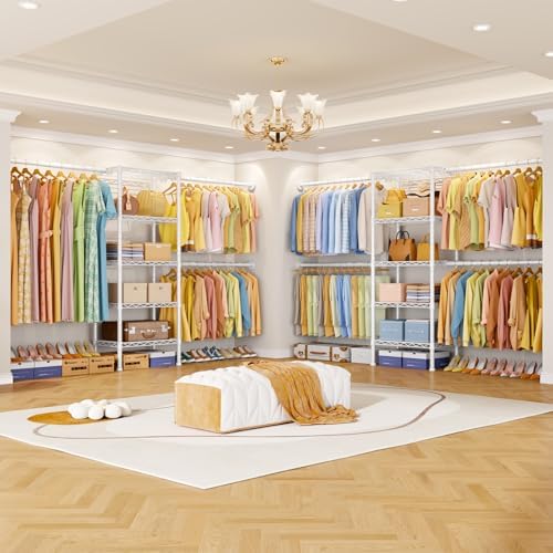 Ulif M2 Wall Mounted Closet System, White Clothes Rack Mount onto the Wall - Image 5
