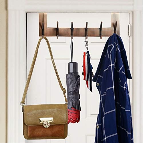 WEBI Over The Door Hooks for Hanging,Door Hanger,Over The Door Towel Rack,Over Door Coat Rack for Hanging Clothes,Towels,Antique Copper,2 Packs - Image 4