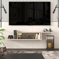 Atelier Mobili Floating TV Stand for Up to 65 Inch TVs – Wall Mounted Floating Shelf for Under TV, Entryway Organizer & Bedroom Vanity – Multi-Purpose Storage & Display Console (Oak, 57INCH) by AtelierMobili