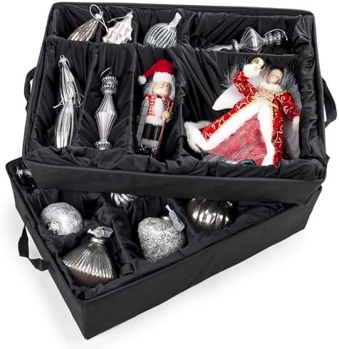 TreeKeeper Adjustable Christmas Ornament Storage Box, Up to 48 Slots - Image 3