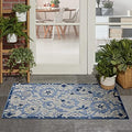 Nourison Home Aloha Blue Grey 2'8" x 4' Area Rug - Easy Clean, Non Shedding, Bed Room, Living Room, Dining Room, Kitchen (3' x 4') by NourisonHome