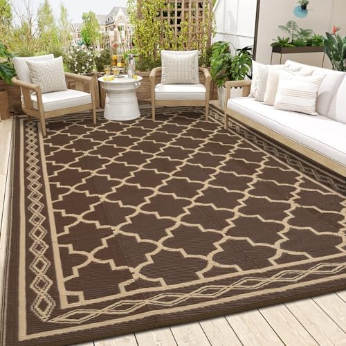 GAOMON Outdoor Rug 9x12 ft Waterproof Reversible Patio Rug by GAOMON