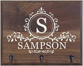 Rooms Organized Personalized Monogram Family Name Wall Mounted Coat, Hat, Key, Pet Leash Collar Rack New Home Gifts with 3 Hooks 15" w x 12" h 4.25" deep (Monogram Last Name) by Unknown