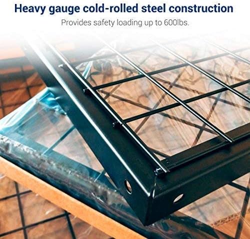 FLEXIMOUNTS 4x8 Overhead Garage Storage Rack with Hooks, 2 Pack, Black - Image 5