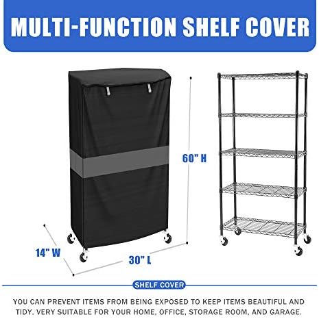 Wire Shelf Cover Waterproof Dustproof Storage Rack Cover with Zipper - Image 3