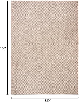 SAFAVIEH Washable Rug Outdoor Courtyard Collection - 10' x 14', Aqua Blue & Grey, Non-Shedding & Easy Cleaning, Ideal for Patio, Backyard, Mudroom (CY8521-37312) - Image 2