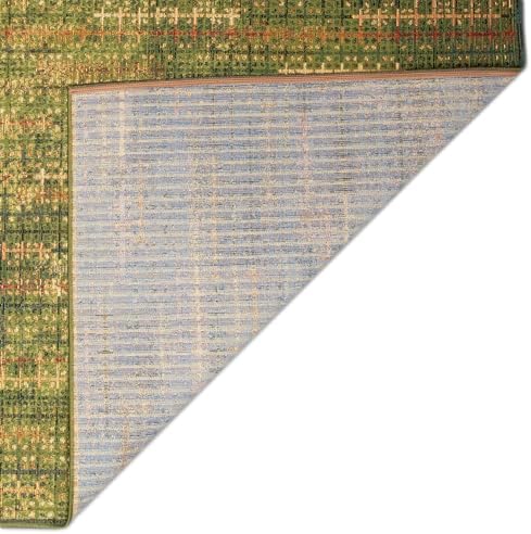 Liora Manne Marina Indoor/Outdoor Power Loomed Synthetic Blend Durable Area Rug - Contemporary Texture Global Colorful (Sienna Green) (7'10" x 9'10") - Image 6