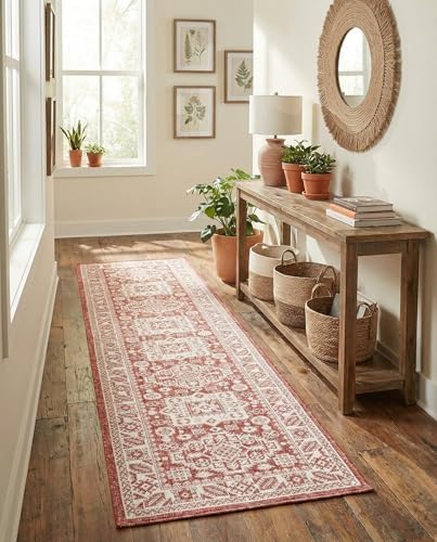 Rugs.com - Outdoor Aztec Rug – 12 Ft Runner Rust Red Indoor/Outdoor Rug – Washable, Weather-Resistant Flatweave for Patios, Decks, and Entryways - Image 4