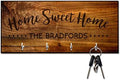 Pattern Pop Personalized Rich Wood Look Home Sweet Home Key Hanger by PatternPop