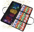 Relaxdays Wrapping Paper Storage, Zip, Handles, 3 Mesh Compartments for Accessories, H 34 x W 82 x D 13 cm, Black by Relaxdays