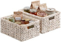 StorageWorks Large Wicker Baskets for Storage, White Wicker Baskets, 2-Pack by StorageWorks