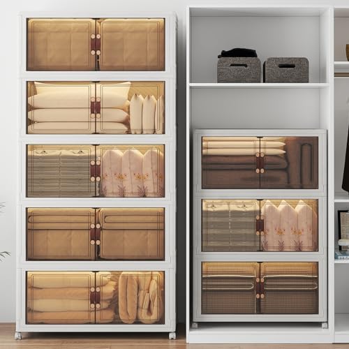 UAMFURI Stackable Storage Bins with Lids, 1440QT Lockable Storage Cabinet by UAMFURIDirect