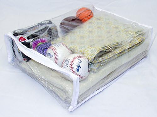 Heavy Duty Vinyl Zippered Closet Storage Bags (Clear) for Sweaters, Blankets, Comforters, Bedding Sets and Much More! (11" x 15" x 4") 2.9 Gallon 20-Pack - Image 3