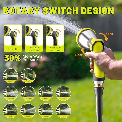 160 FT 1/2" Retractable Garden Hose Reel, Wall Mount - Image 3
