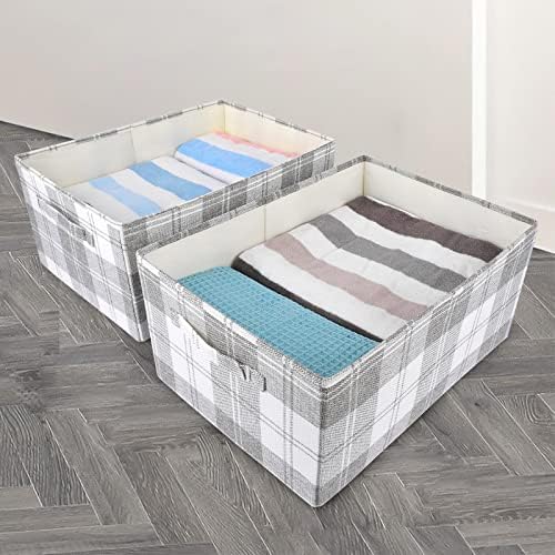 ANMINY Fabric Storage Bins Baskets, 18 x 12 Inch 6 Pack, Washable, Foldable - Image 2