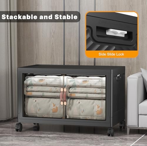 UAMFURI Stackable Storage Bins, 175QT Collapsible Drawers with 1 Lid - Image 3