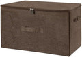 ANMINY Fabric Storage Bins with Zipper Lids, 20"x15"x12", Coffee, 1 PCS by ANMINY