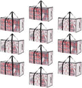 Moving Bags Heavy Duty Extra Large, Alternative for Moving Boxes & Moving Supplies,Clear Storage Bins with Lids, Plastic Packing Tote, Storage Bags for Clothes with Handles & Zippers(Clear, 10 Pack) by Unknown