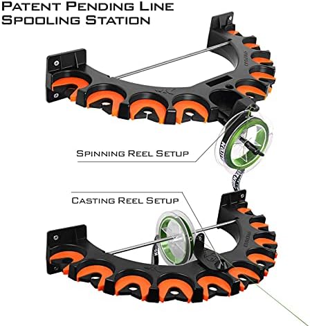 KastKing GravityLock V10 Rod Rack with Line Spooler, Holds 10 Fishing Rods - Image 2