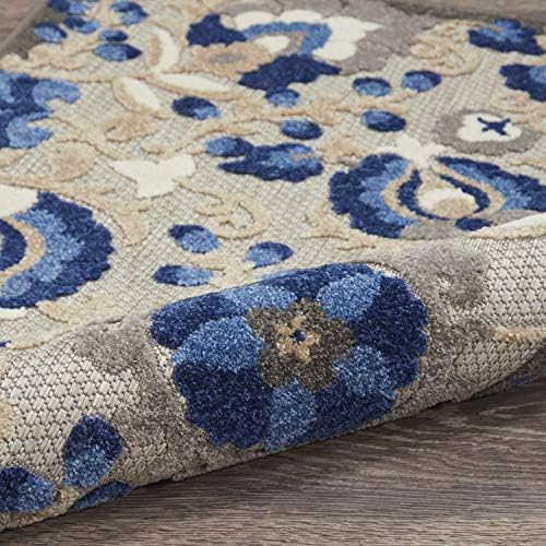 Nourison Home Aloha Natural Blue 2'3" x 12' Area Rug - Easy Clean, Non Shedding, Bed Room, Living Room, Dining Room, Kitchen (12' Runner) - Image 7