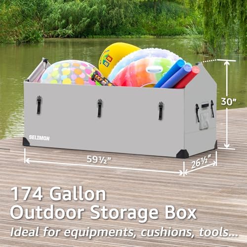174 US Gallon Outdoor Storage Box Waterproof Soft Shell Tarpaulin Deck Box for Patio Furniture Outdoor Cushions, Throw Pillows, Garden Tools - Image 3