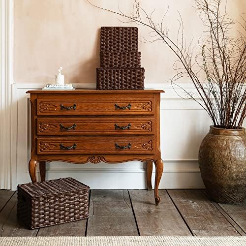 GRANNY SAYS Wicker Baskets with Lids, Decorative Storage Boxes with Lids - Image 3