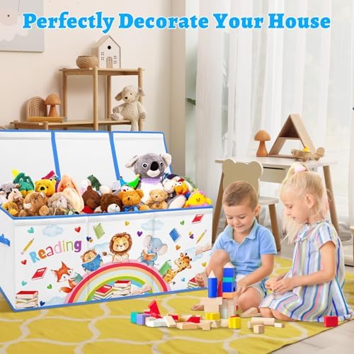 decalsweet Large Toy Box Collapsible Chest Organizer with Flip Lid for Kids - Image 6