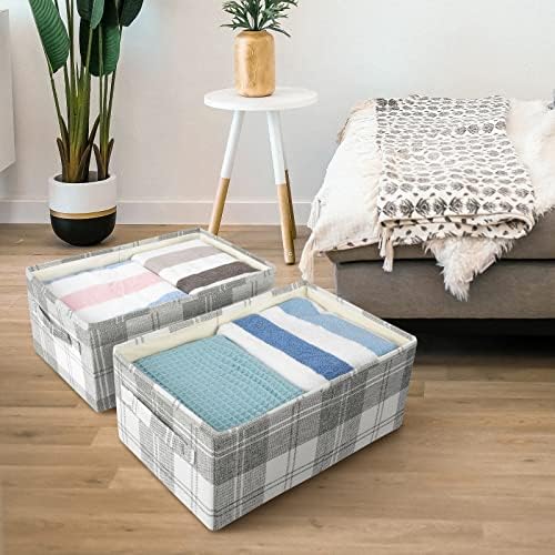ANMINY Fabric Storage Bins Baskets, 16 x 10 Inch 4 Pack, Washable, Foldable - Image 6