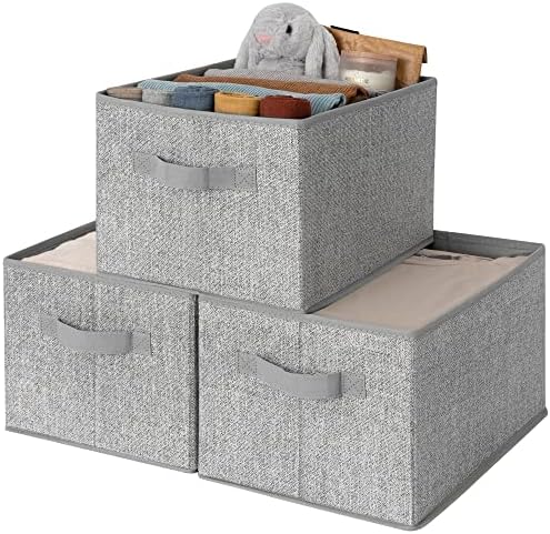 GRANNY SAYS Bundle of 3-Pack Gray Rectangular Storage Bins & 3-Pack Gray Trapezoid Storage Bins - Image 2