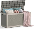 Mars Villa Deck Box, Outdoor Storage Box Waterproof, 100 Gallon, Grey by MarsVilla