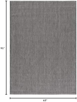 SAFAVIEH Courtyard Outdoor Area Rug 5'3"x7'7", Black & Beige CY8521-36621 - Image 2