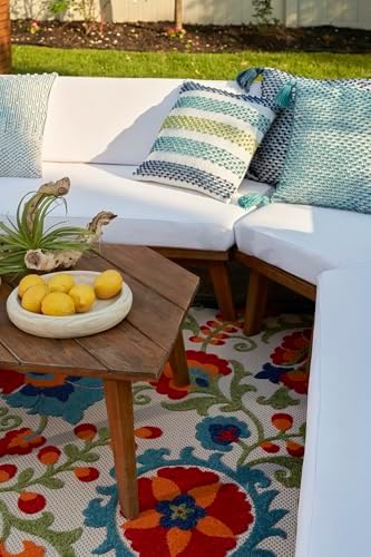 Nourison Home Aloha Multicolor 10' x 14' Area Rug - Easy Clean, Non Shedding, Bed Room, Living Room, Dining Room, Kitchen (10' x 14') - Image 3
