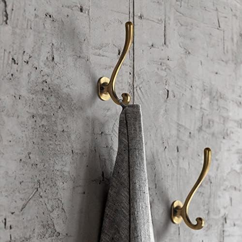 Goo-Ki Brushed Brass Zinc Alloy Coat Hooks - Affordable Luxury Coat Hoooks Hardware for Bedroom, Kitchen, 6 Pack - Image 7