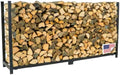 Woodhaven 10-Foot Brown Firewood Rack – Made in USA – 1/2 Cord Raised Lumber Storage Rack – Keeps Wood Dry & Ready – Heavy-Duty Steel, Lifetime Structural Warranty (Without Cover) by Woodhaven