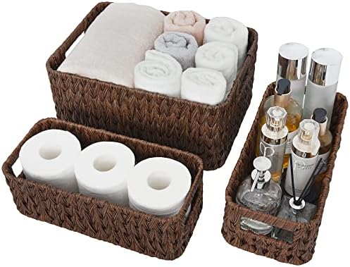 GRANNY SAYS Bundle of 3-Pack Wicker Baskets & 2-Pack Wicker Shelf Baskets - Image 2
