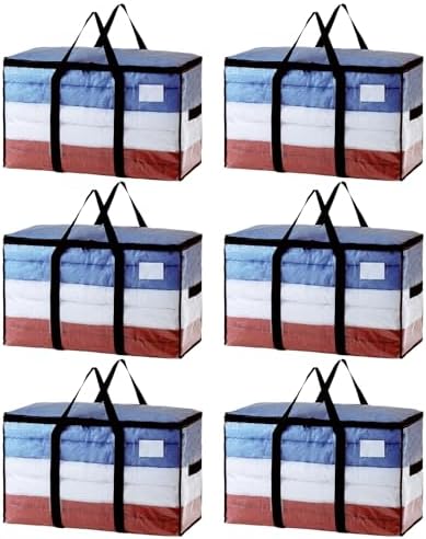 TAILI 6 Pack Clear Extra Large Moving Bags,Storage Bag with Visible Window by TAILI
