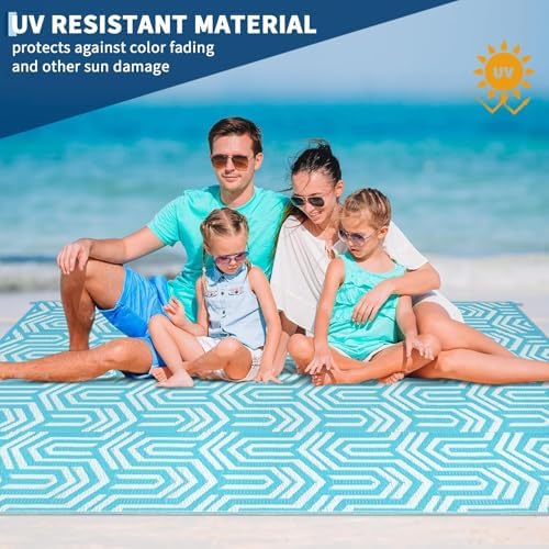 GAOMON Outdoor Rug 9x12 ft Waterproof Reversible Patio Rug - Image 4