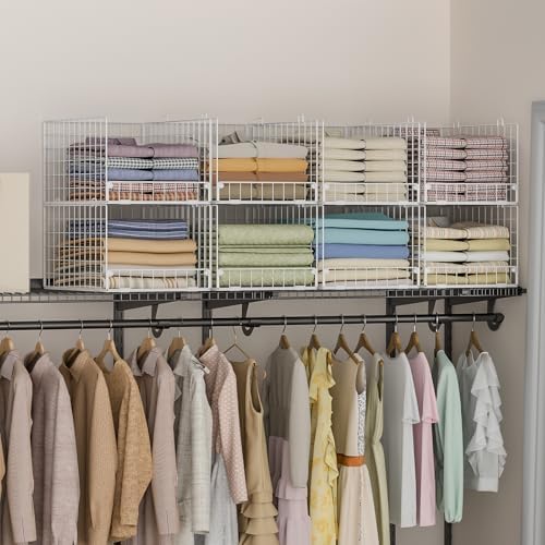 Yociyoga Stackable Closet Organizers and Storage - 4-Tier Stackable Storage Bins, Foldable Closet Shelf Organizer Basket, Clothes Organizers Shelves for Organizer System(Patent 30022416) - Image 5
