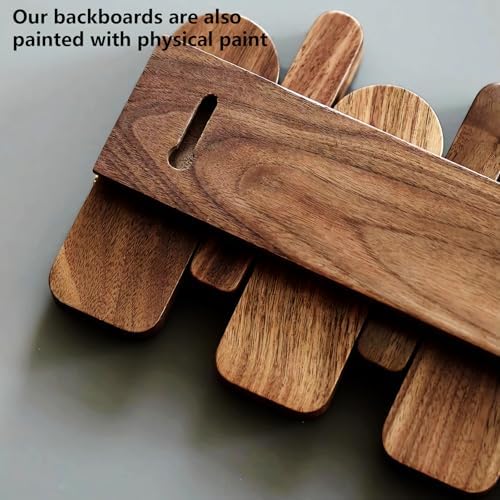 Wall Mounted Piano Key Hanger | Flip Style Hook | Entrance wall Art Hook, Made of Oak Wood (3 Times Painted, 4 Times Polished) (Arc Walnut-Beech, 8Hooks) - Image 3