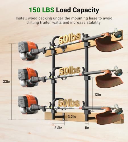 ELITEWILL Weed Eater Racks for Enclosed Trailer Garage Wall - Image 3