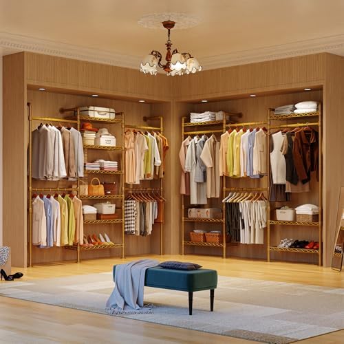 ONBRILL H3 Expandable Wall Mounted Closet System, Heavy Duty Clothing Rack - Image 3