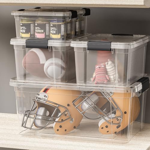 Superio 21 Quart Clear Plastic Storage Boxes with Lids, Stackable Organizer Containers, BPA-Free Storage Bins for Home, Office, School & Dorm, 1 Pack - Image 7