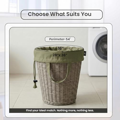 LFH Home Large Premium Cotton Rich Canvas Laundry Bag with Drawstring and Handles Heavy Duty, Multi-Use, and Washable for Home, Travel, College or Storage 28x36 (Pack of 4)-Military Green - Image 2