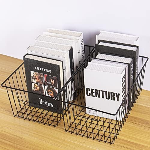 Freezer Organizer Bins - 3 Pack Stand Up Freezer Baskets for 16，17，21 cu.ft Upright Freezer, Wire Storage Baskets with Built-in Handles, Easy to Access Frozen Food Allow Air Circulation, Black - Image 4